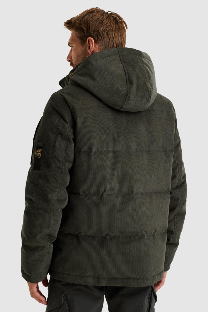 PME legend groene heren jas | Model achteraanzicht