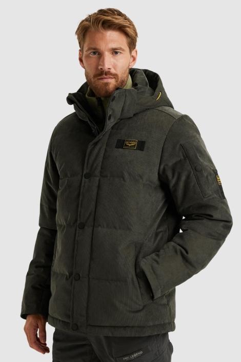 PME legend groene heren jas | Model zijaanzicht