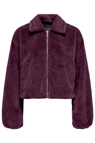 Only Jas ONLDANA LIFE FAUX FUR JACKET CC OTW 15348987 Mauve Wine