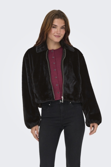 Only onldana life faux fur jacket cc otw Zwart