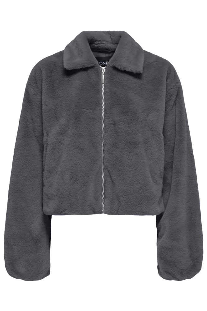 Only grijze dames jas | Vooraanzicht