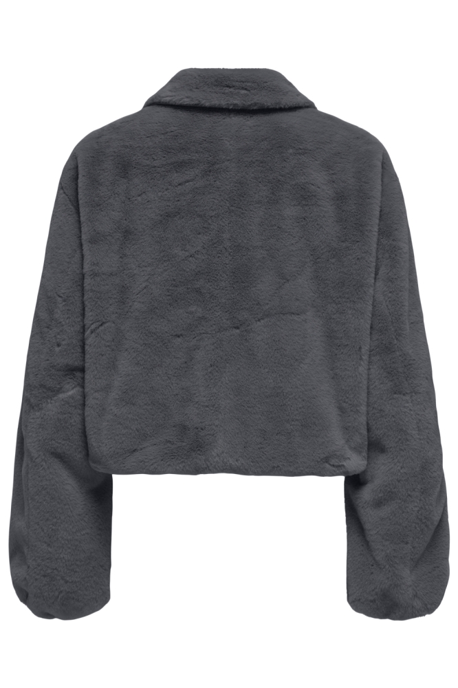 Only grijze dames jas | Achteraanzicht