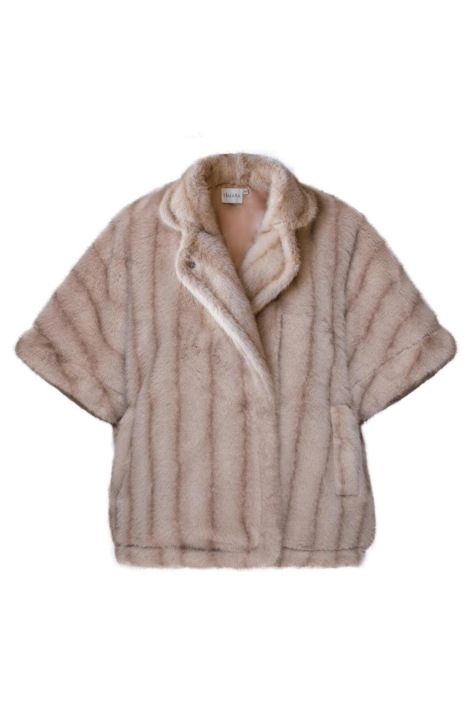 Kimara beige dames jas | Vooraanzicht