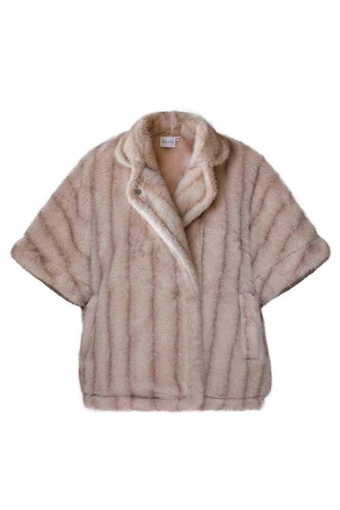 Kimara beige dames jas | Vooraanzicht