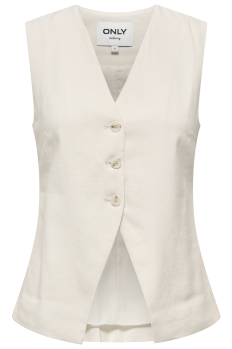 Only witte dames gilet | Vooraanzicht