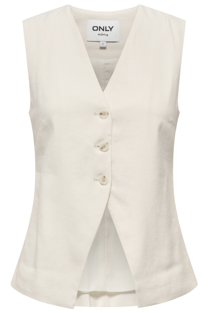 Only witte dames gilet | Vooraanzicht