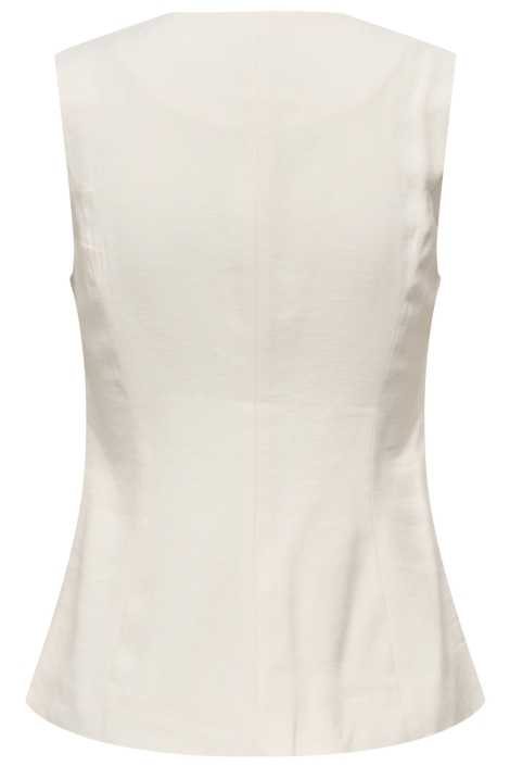Only witte dames gilet | Achteraanzicht