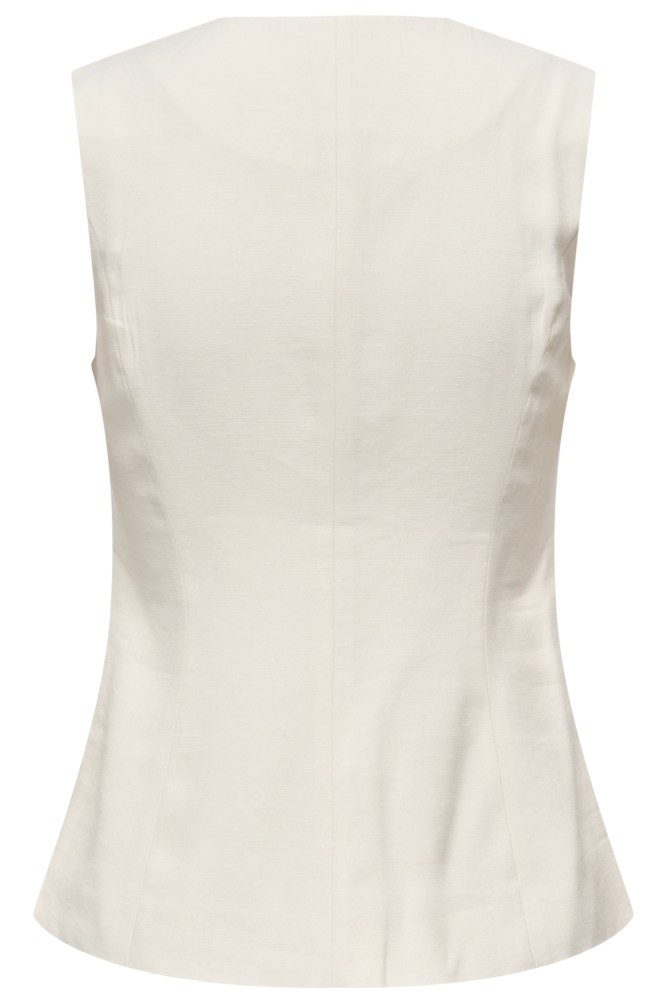 Only witte dames gilet | Achteraanzicht