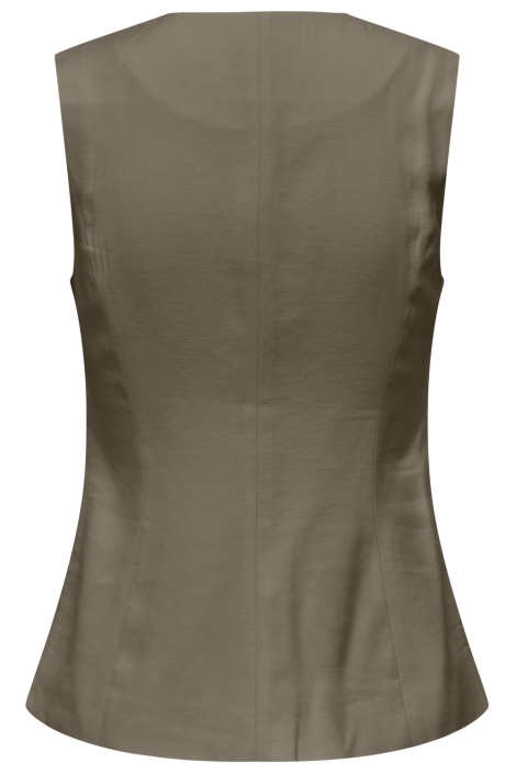 Only groene dames gilet | Achteraanzicht