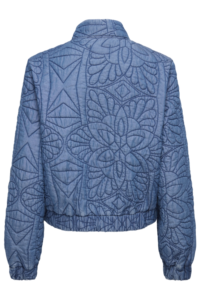 Only blauwe dames vest | Achteraanzicht