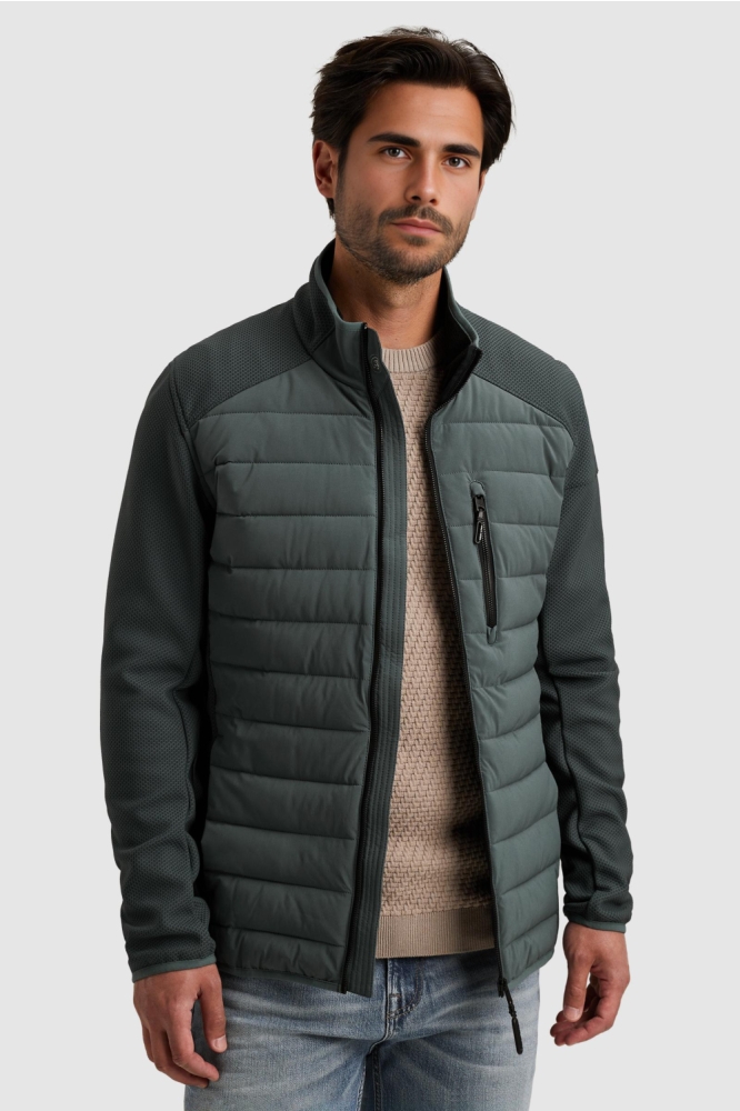 Cast Iron grijze heren jas | Model vooraanzicht