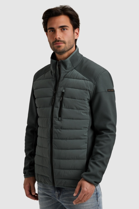 Cast Iron grijze heren jas | Model zijaanzicht