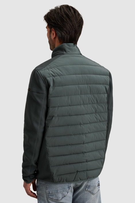 Cast Iron grijze heren jas | Model achteraanzicht