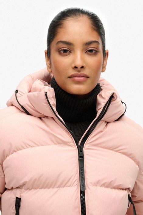 Superdry roze dames jas | Close up