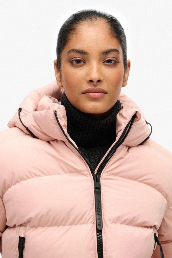 Superdry roze dames jas | Close up