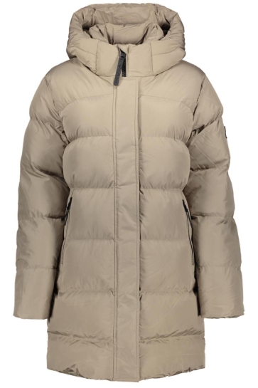 Superdry HOODED SPORTS PUFFER MID JKT W5012003A 9U2 WINTER TWIG BEIGE