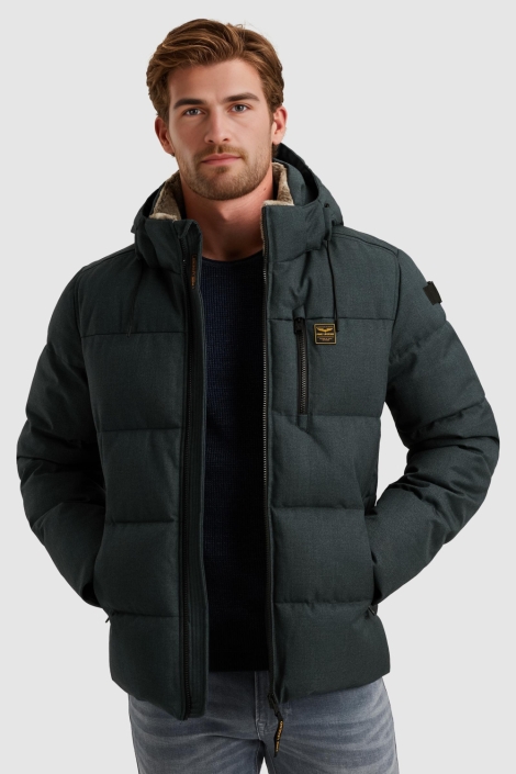 PME legend blauwe heren jas | Model vooraanzicht