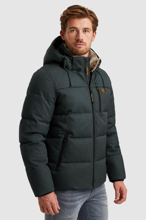 PME legend blauwe heren jas | Model zijaanzicht