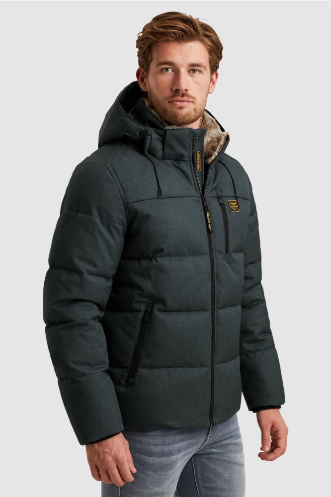 PME legend blauwe heren jas | Model zijaanzicht