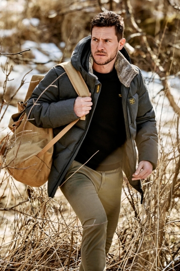 PME legend semi long jacket yetcraft melange Grijs