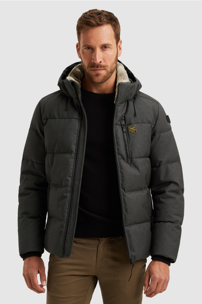 PME legend grijze heren jas | Model vooraanzicht