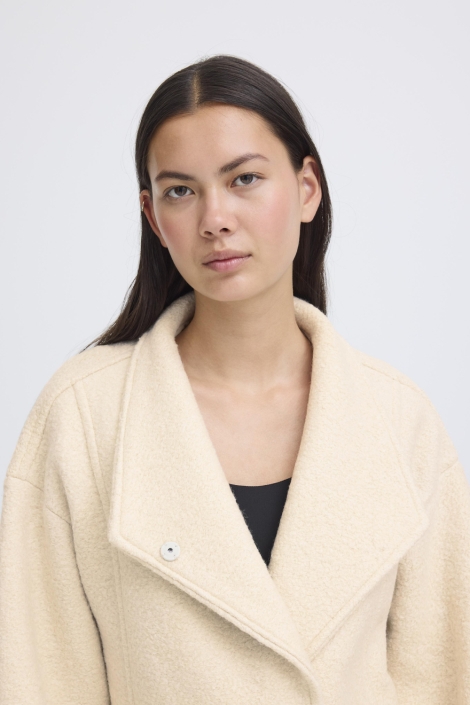 Ichi ecru dames jas | Close up