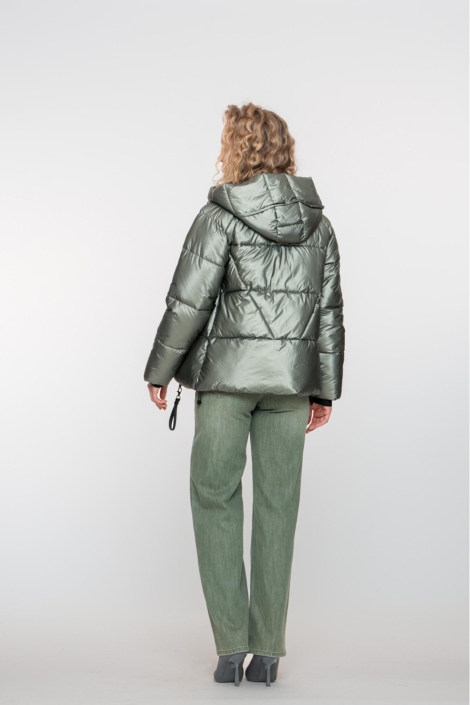 Geisha groene dames jas | Model achteraanzicht