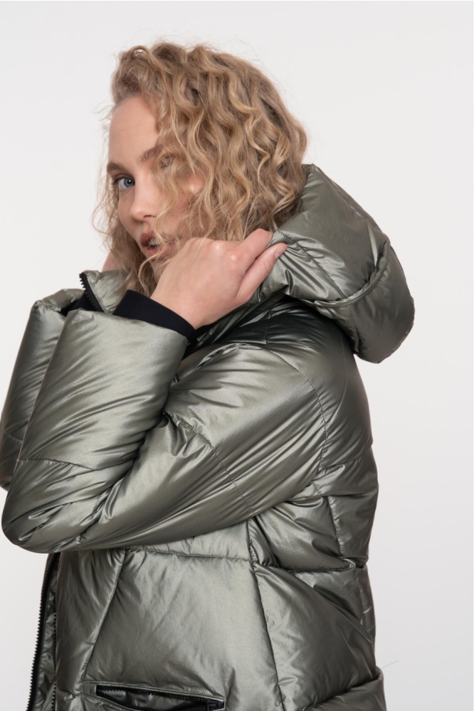 Geisha groene dames jas | Close up