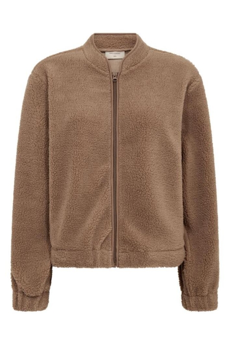 Freequent taupe dames vest | Vooraanzicht