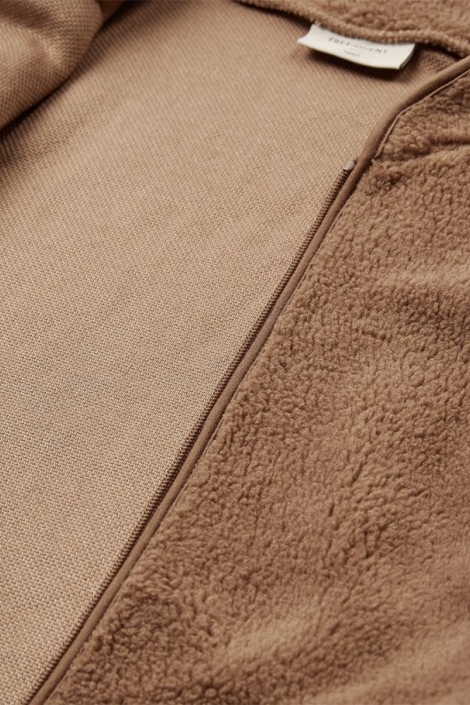 Freequent taupe dames jas | Close up