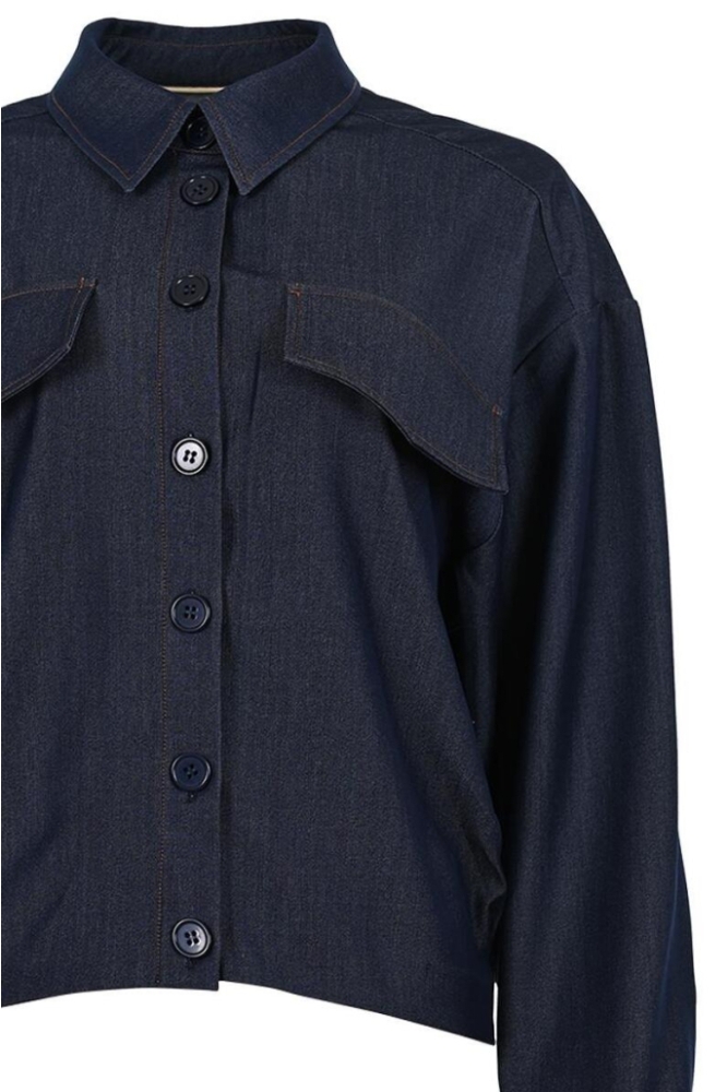 Zizo blauwe dames jas | Close up