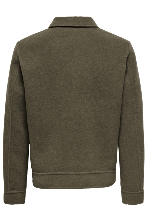 Only & Sons bruine heren jas | Achteraanzicht