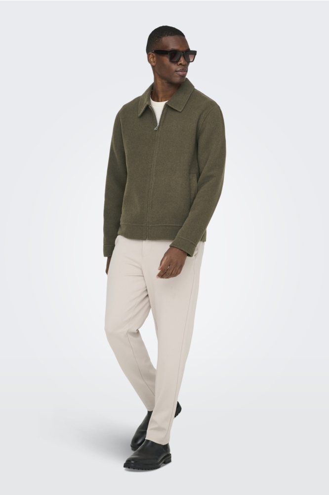 Only & Sons bruine heren jas | Model