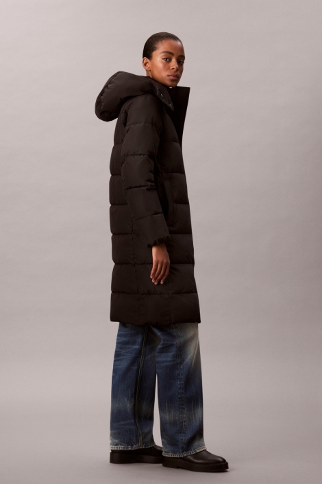 Calvin Klein zwarte dames jas | Model zijaanzicht