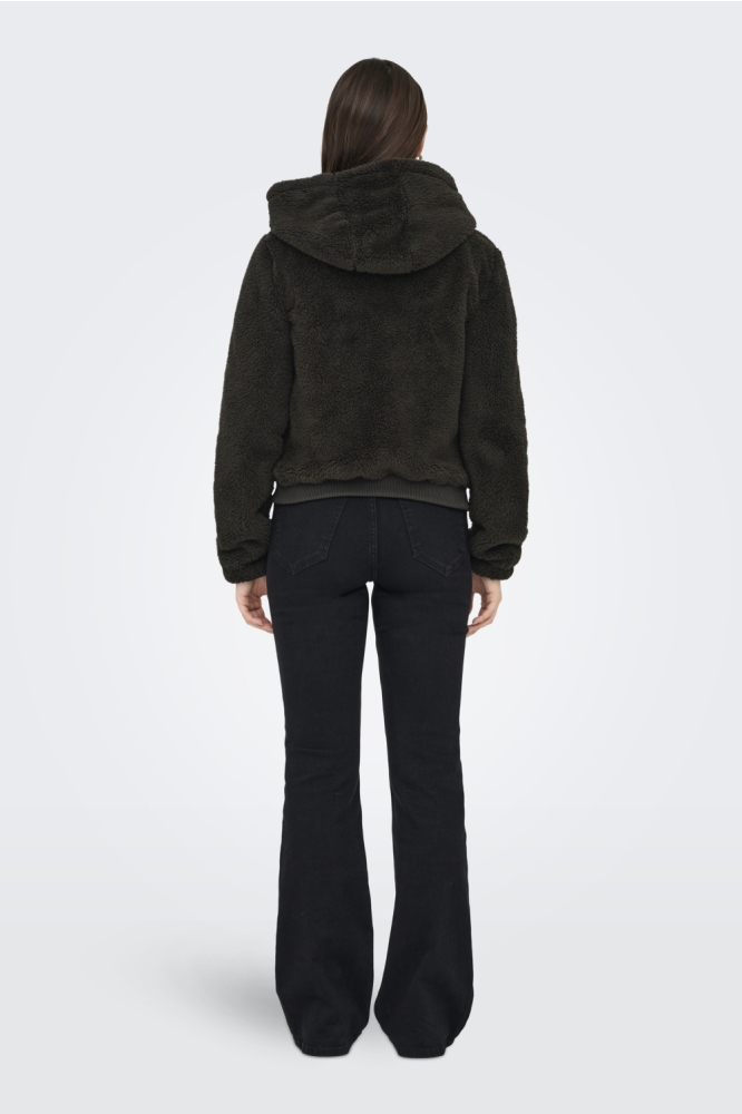 Only bruine dames vest | Model achteraanzicht