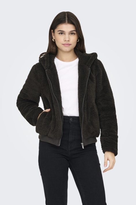 Only bruine dames vest | Model vooraanzicht