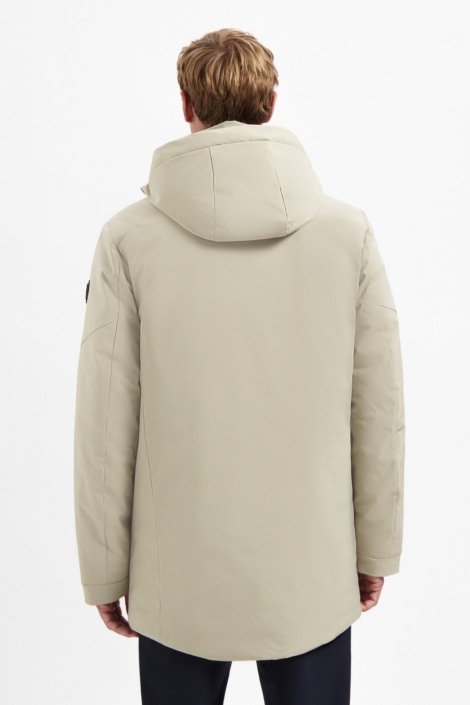 NO-EXCESS beige heren jas | Model achteraanzicht