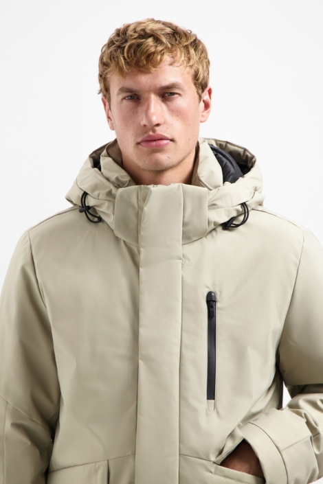 NO-EXCESS beige heren jas | Close up