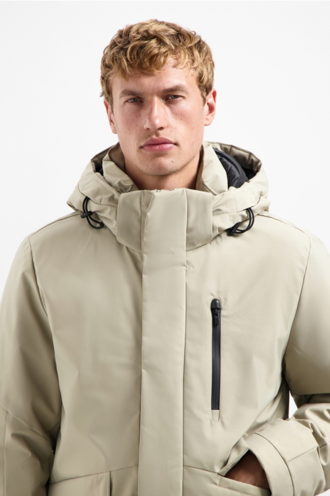 NO-EXCESS beige heren jas | Close up