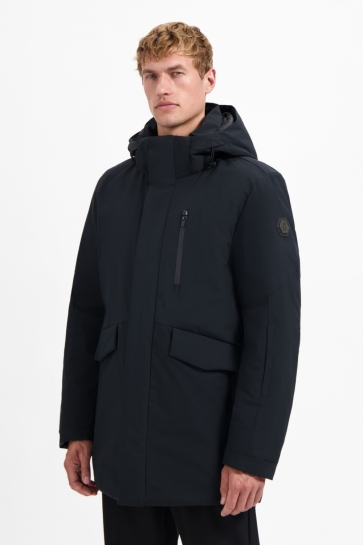 NO-EXCESS HOODED LONG PARKA MIKE 29650950 020 BLACK