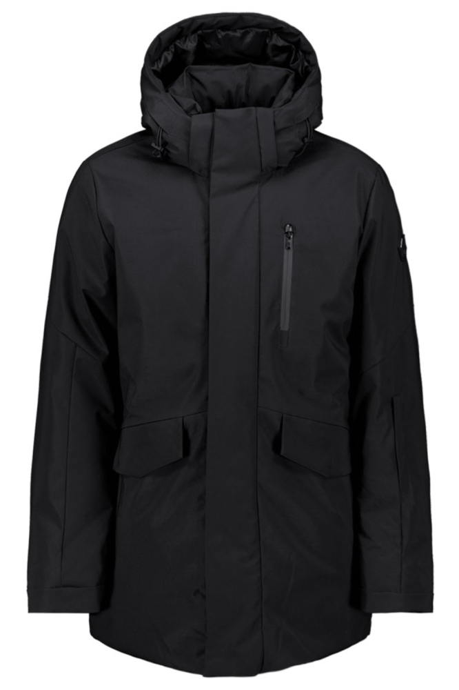 NO-EXCESS zwarte heren jas | Vooraanzicht