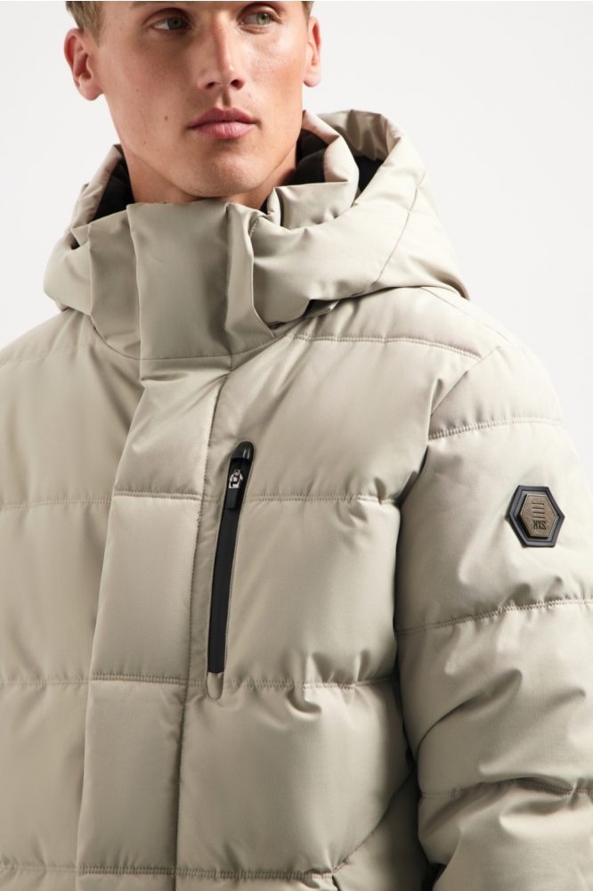 NO-EXCESS beige heren jas | Close up