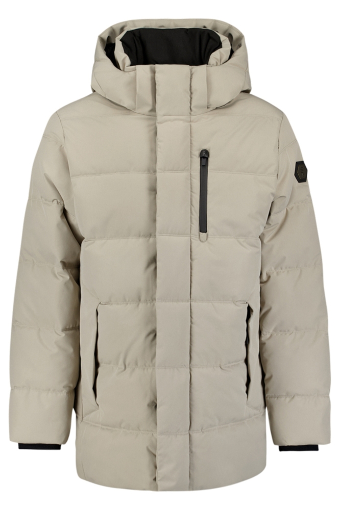 NO-EXCESS beige heren jas | Vooraanzicht