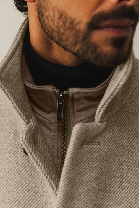 State of Art bruine heren jas | Close up