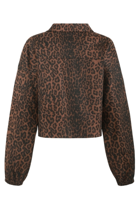 Fluresk bruine dames jas | Achteraanzicht