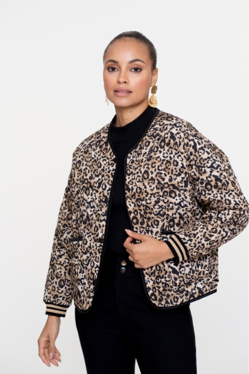 Geisha KORT STEP JASJE MET LEOPARD PRINT 55538 70 000999 BLACK/SAND