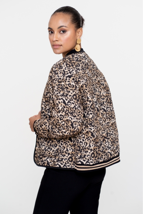 Geisha zwarte dames vest | Model zijaanzicht