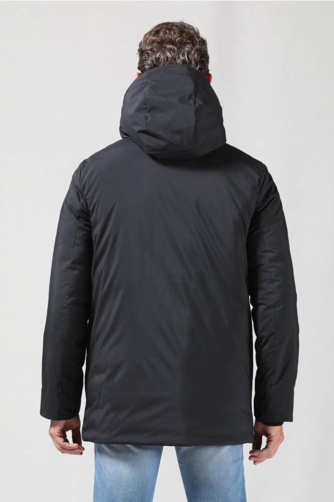 Gabbiano zwarte heren jas | Model achteraanzicht
