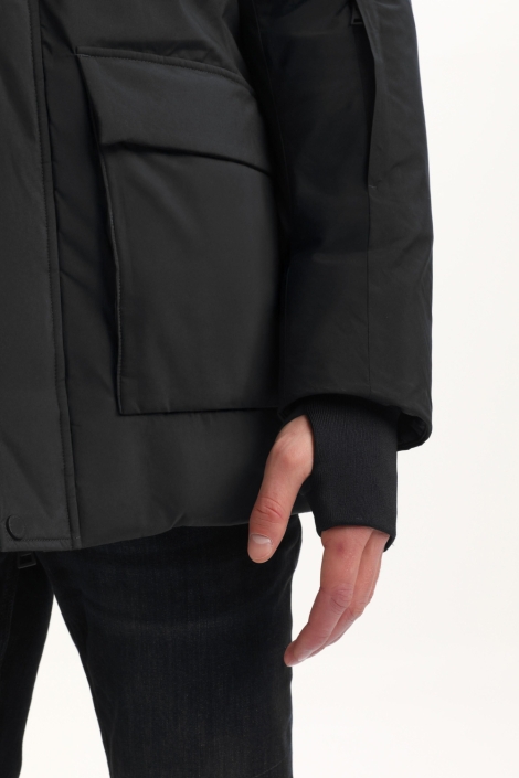 Gabbiano zwarte heren jas | Close up