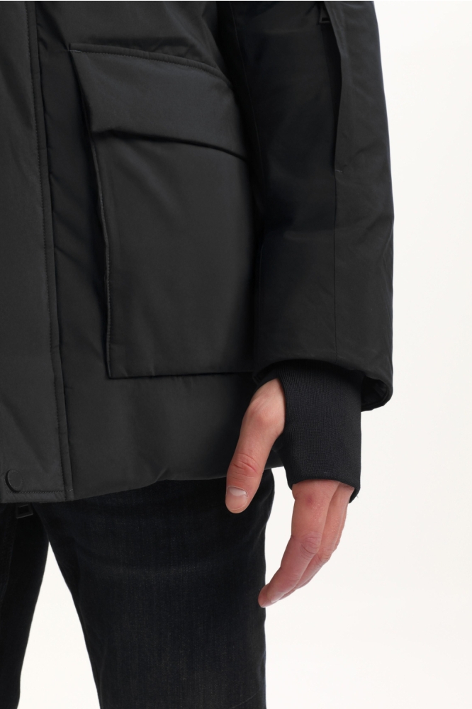 Gabbiano zwarte heren jas | Close up